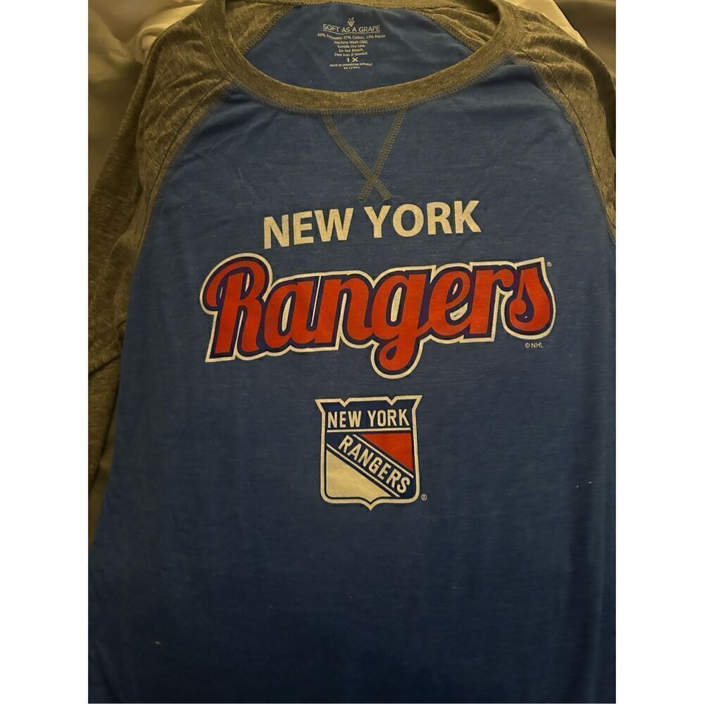 New York Rangers Soft as a Grape Women's Plus Size